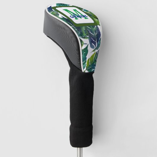 Groen blad Philodendron gebladerte Botanisch Golfheadcover (Schuin)