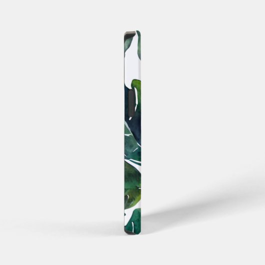 Groen blad Philodendron gebladerte Botanisch iPhone Hoesje (Rechterkant)