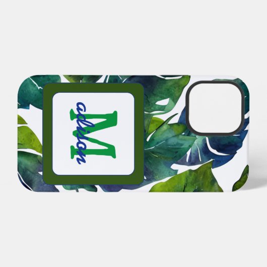 Groen blad Philodendron gebladerte Botanisch iPhone Hoesje (Achterkant horizontaal)