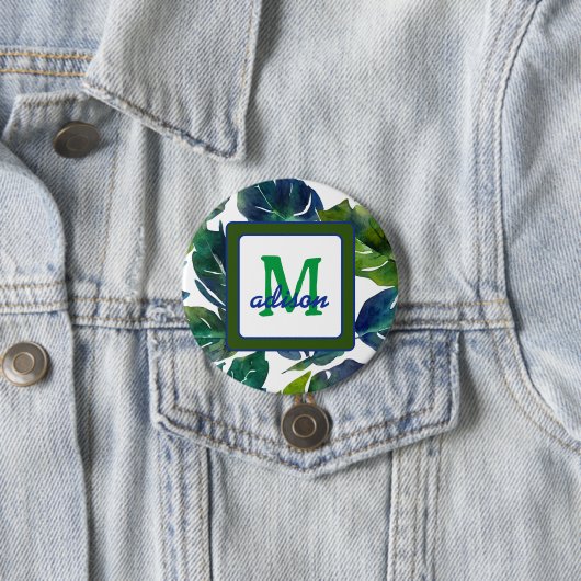 Groen blad Philodendron gebladerte Botanisch Ronde Button 7,6 Cm (In situ)