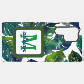 Groen blad Philodendron gebladerte Botanisch Samsung Galaxy Hoesje (Achterkant horizontaal)