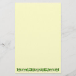 Groen  blad rand briefpapier