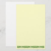 Groen  blad rand briefpapier (Voorkant / Achterkant)