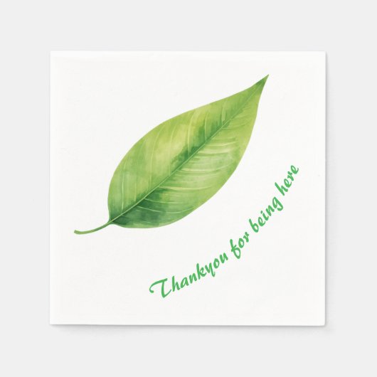 Groen blad servet (Voorkant)