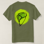 Groen blad t-shirt (Design achterkant)