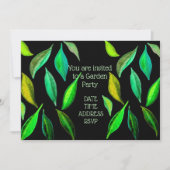 Groen blad Tuin feestfunctie Kaart (Voorkant)