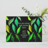 Groen blad Tuin feestfunctie Kaart (Staand voorkant)