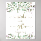 Groen Blad Waterverf Kaarten En Cadeaus Bord Poster (Voorkant)