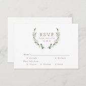 Groen Blad Waterverf | RSVP (Voorkant / Achterkant)