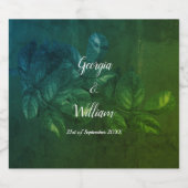 Groen blad Wijn & Mousserende Wijn Etiket S (Enkel label)