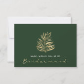 Groen blad, word jij mijn Bridesmaid? Kaart (Voorkant)