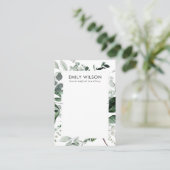 Groen bladachtig Lijst fauna Bracelet Ketting Disp Visitekaartje (Staand voorkant)