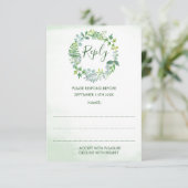 groen bladeren krans antwoord Kaarten (Staand voorkant)