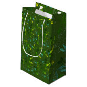 Groen Bladeren Patroon Cadeautas (Achterkant Gekanteld)