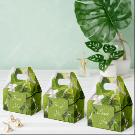 Groen Bladeren Trouwtafel Favoriet Doos Wit Print Bedankdoosjes