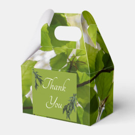 Groen Bladeren Trouwtafel Favoriet Doos Wit Print Bedankdoosjes