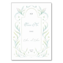 Groen Bladeren Trouwtafel Nummer