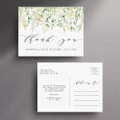 Groen Bladerentuin Bloemstuk Trouw Dankjewel Briefkaart