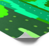Groen Bladerig Abstract Poster (Hoek)