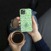 Groen Bladerpatroon Modern Elegeant Monogram Case-Mate iPhone Case