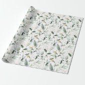 Groen Bladgoud Bladeren Inpakpapier (Uitgerold)