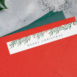 Groen Bladgroen Modern Kerstmis Retouradres