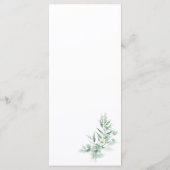 Groen Bladgroente bloemig Menu (Achterkant)