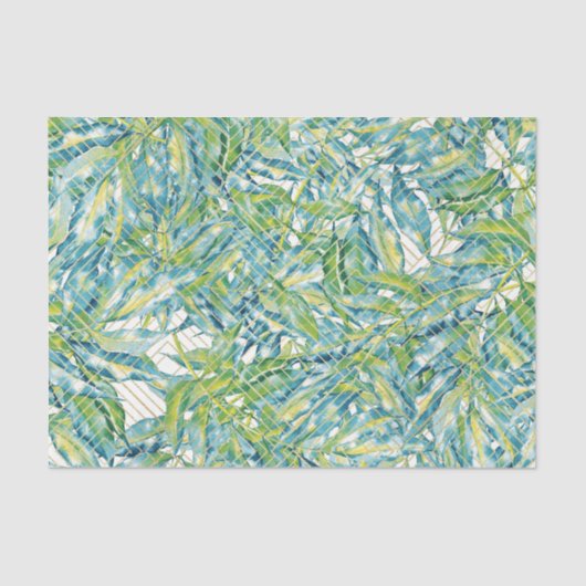 groen bladpatroon 12 tissuepapier (Voorkant)