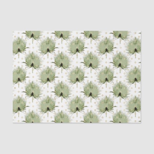 groen bladpatroon 13 tissuepapier (Voorkant)