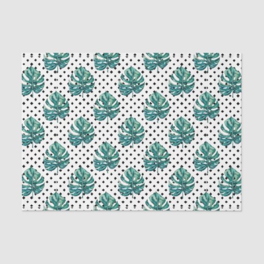 groen bladpatroon 18 tissuepapier (Voorkant)