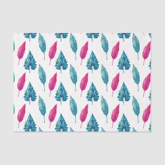 groen bladpatroon 21 tissuepapier (Voorkant)