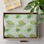 groen bladpatroon 22 tissuepapier (Geschenk)