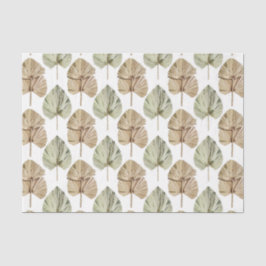 Groen Bladpatroon 2 Tissuepapier