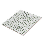 Groen bladpatroon (6 x 6) naadloos tegeltje (Zijkant)