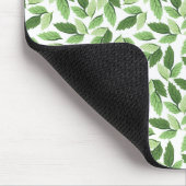 Groen bladpatroon aanpassen muismat (Hoek)