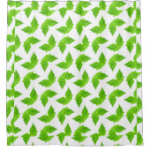 Groen bladpatroon douchegordijn (Voorkant)