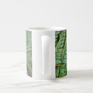 Groen bladpatroon koffiemok