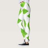 Groen bladpatroon leggings (Links)