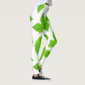 Groen bladpatroon leggings (Rechts)