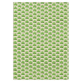 Groen bladpatroon op lichtbeige tafelkleed (Voorkant)