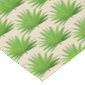 Groen bladpatroon op lichtbeige tafelkleed (Gekanteld)