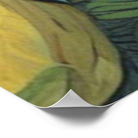 Groen bladpatroon poster (Hoek)