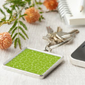 Groen bladpatroon sleutelhanger (Zijkant)