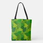 Groen bladpatroon tote bag (Achterkant)
