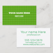 Groen bladpatroon visitekaartje (Voorkant / Achterkant)