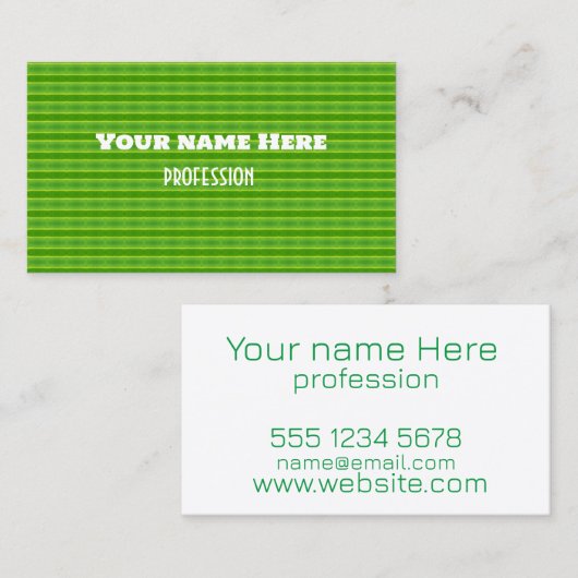 Groen bladpatroon visitekaartje (Voorkant / Achterkant)