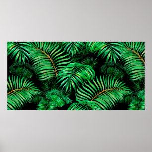 Groen bladspatroon poster
