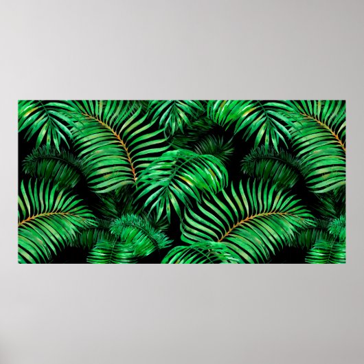 Groen bladspatroon poster (Voorkant)