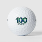 Groen Blauw 100ste verjaardag - 100 jaar plaid gif Golfballen (Voorkant)