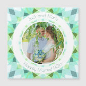 Groen Blauw 4e Bruiloft Jubileum Keepsake Gift (Voorkant)